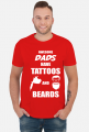 Koszulka" Awesome Dads Have Tattoos And Beards"