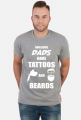Koszulka" Awesome Dads Have Tattoos And Beards"