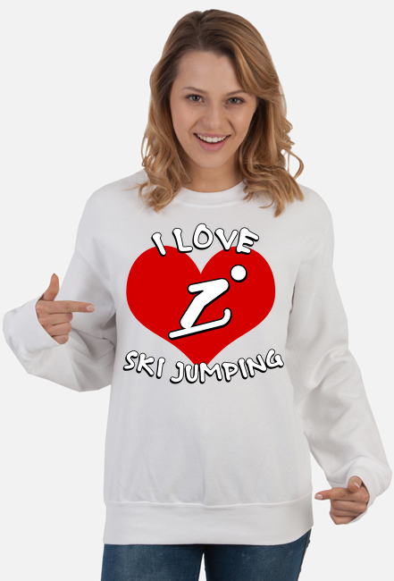 Skoki narciarskie - bluza damska - I love ski jumping