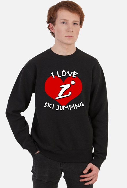 Skoki narciarskie - bluza męska - I love ski jumping