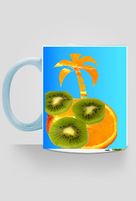 kubek Healthianna Orange Kivi Island Wyspa Pomarańcza Kiwi