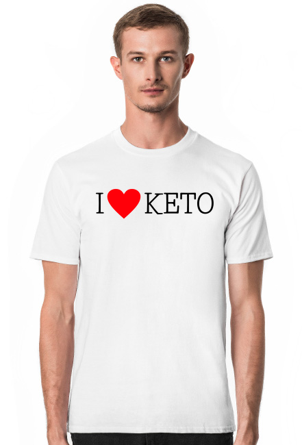 I love keto - dieta ketogeniczna - męska koszulka