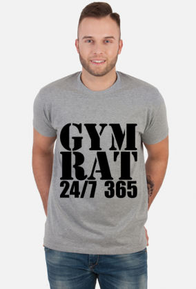 GYM RAT 24/7 365 SIŁOWNIA FITNESS TRENING T-SHIRT
