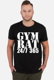 GYM RAT 24/7 365 SIŁOWNIA FITNESS TRENING T-SHIRT KOLOR