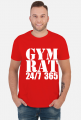 GYM RAT 24/7 365 SIŁOWNIA FITNESS TRENING T-SHIRT KOLOR