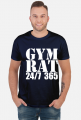 GYM RAT 24/7 365 SIŁOWNIA FITNESS TRENING T-SHIRT KOLOR