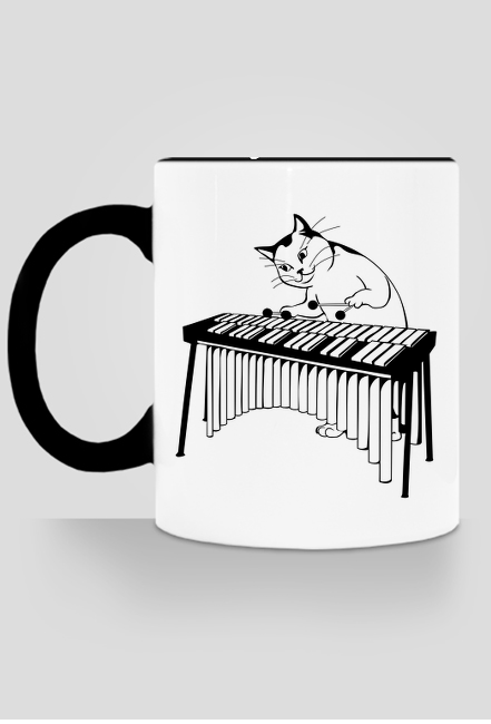 Kubek z kocim muzykantem