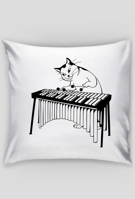 Poszewka na poduszkę z kocim muzykantem