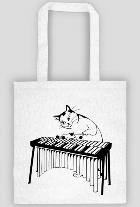 Torba bawełniana z kocim muzykantem