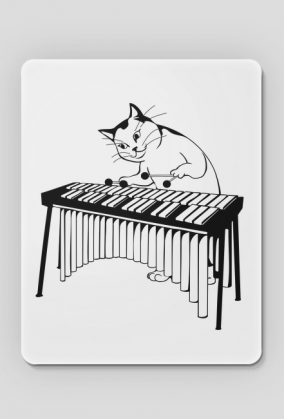 Podkładka pod myszkę z kocim muzykantem