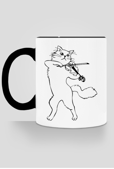 Kubek z grającym kotem