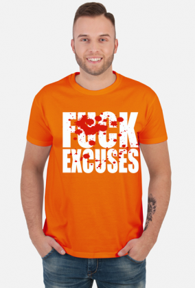 FUCK EXCUSES MOTYWACJA TRENING SIŁOWNIA KOLORY