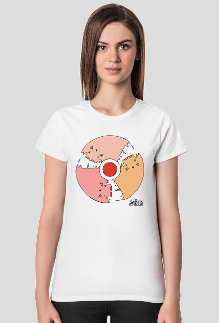 Świnek Rysuje - T-Shirt - Damski - Chroom