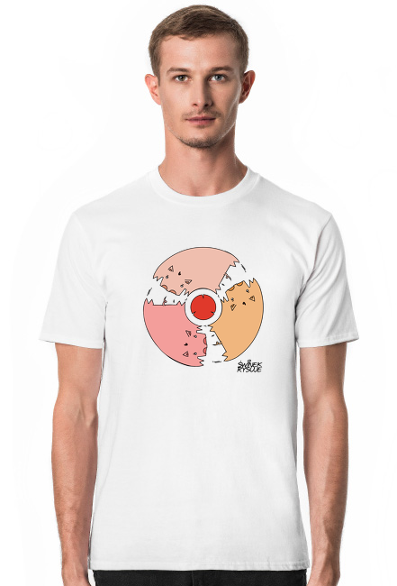 Świnek Rysuje - T-Shirt - Męski - Chroom