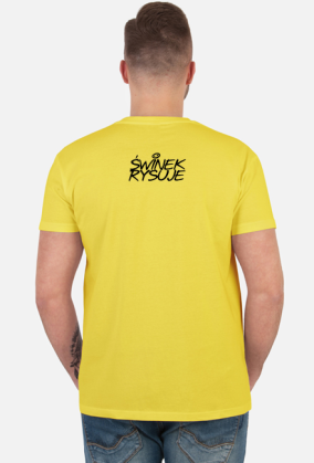 Świnek Rysuje - T-Shirt - Męski - Promo Double