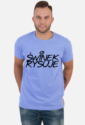 Świnek Rysuje - T-Shirt - Męski - Promo Double