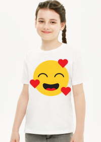 Dziecięca emoji w serduszka