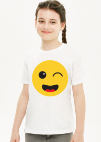 Dziecięca Emoji puszcza oczko