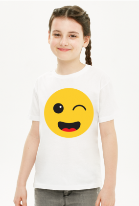 Dziecięca Emoji puszcza oczko