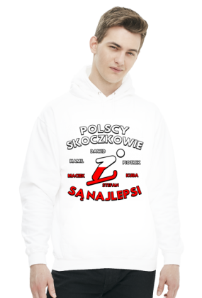 Skoki narciarskie - bluza męska z kapturem - Polscy skoczkowie są najlepsi