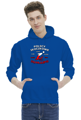 Skoki narciarskie - bluza męska z kapturem - Polscy skoczkowie są najlepsi