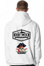 bluza z kaputerm JOLLY ROGER biała