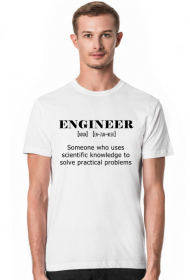 Engineer - definicja inżyniera koszulka męska na prezent