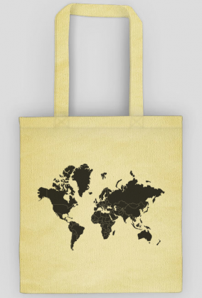 Mapa świata - eko torba