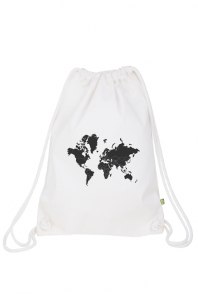Mapa świata - eko plecak worek