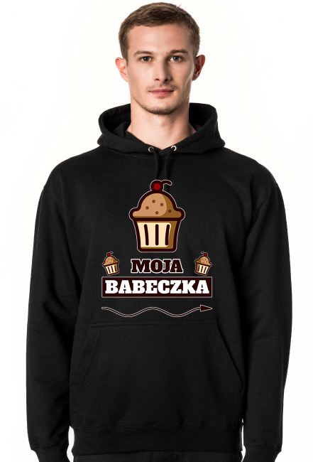 Moja babeczka - bluza męska z kapturem