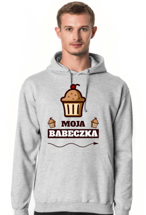 Moja babeczka - bluza męska z kapturem