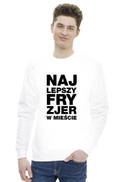 Najlepszy Fryzjer Bluza Męska Biała