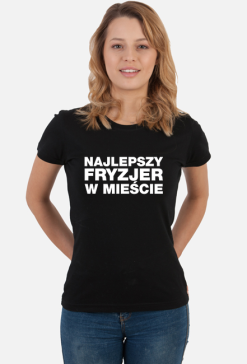 Najlepszy Fryzjer Koszulka Damska Czarna