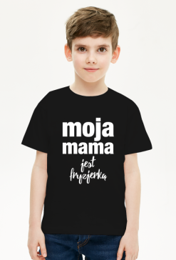 Moja Mama Koszulka Chłopięca Czarna