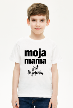 Moja Mama Koszulka Chłopięca Biała