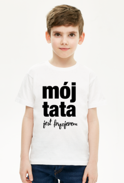 Mój tata Koszulka Chłopięca Biała