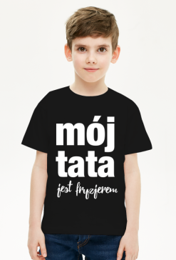 Mój tata Koszulka Chłopięca Czarna