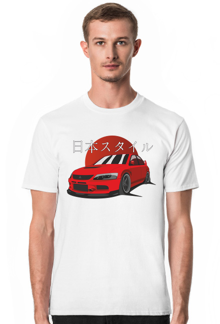 Mitsubishi Evo IX - T-shirt męski