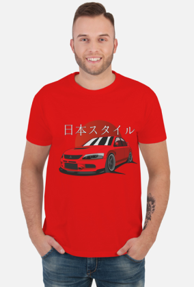 Mitsubishi Evo IX - T-shirt męski