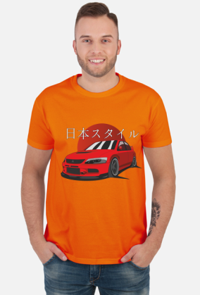 Mitsubishi Evo IX - T-shirt męski