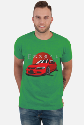 Mitsubishi Evo IX - T-shirt męski