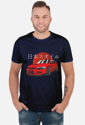 Mitsubishi Evo IX - T-shirt męski