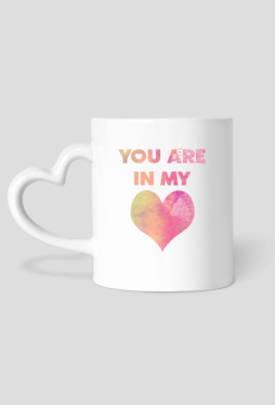 Kubek z uchem w kształcie serca "You Are In My Heart