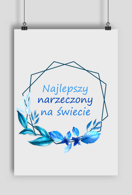 Plakat najlepszy narzeczony na świecie