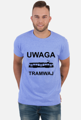 Koszulka męska Uwaga tramwaj 2