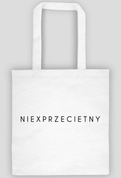 Eko torba biała z napisem NIEXPRZECIETNY