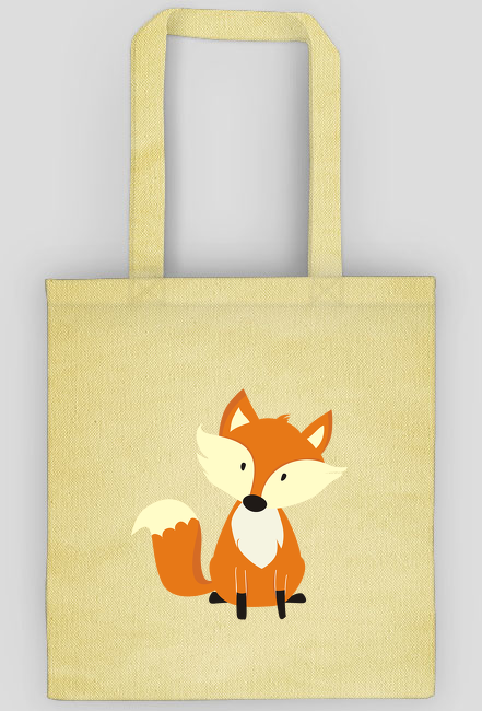 Torba bawełniana z liskiem