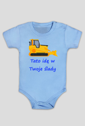 Body Tato idę w Twoje ślady spychacz spycharka budowlaniec