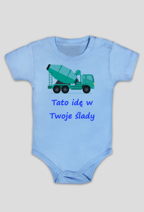 Body Tato idę w Twoje ślady betoniarka gruszka budowlaniec