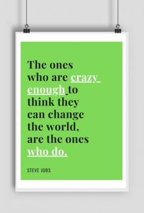 Plakat motywacyjny - Steve Jobs